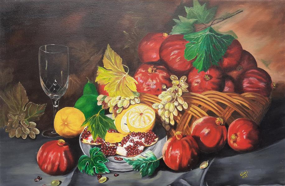 هنر نقاشی و گرافیک محفل نقاشی و گرافیک زینت محمدی تابلو رنگ روغن طرح سبد میوه
سایز ۵۰ در ۷۰