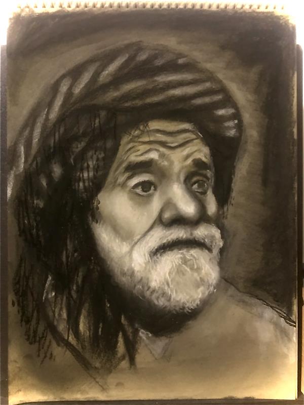 هنر نقاشی و گرافیک محفل نقاشی و گرافیک بهروز صمدی پرتره شاعر کورد زبان پیرمرد 
به کوردی پیرە مێرد
از کارهایی هست که دوستش دارم 