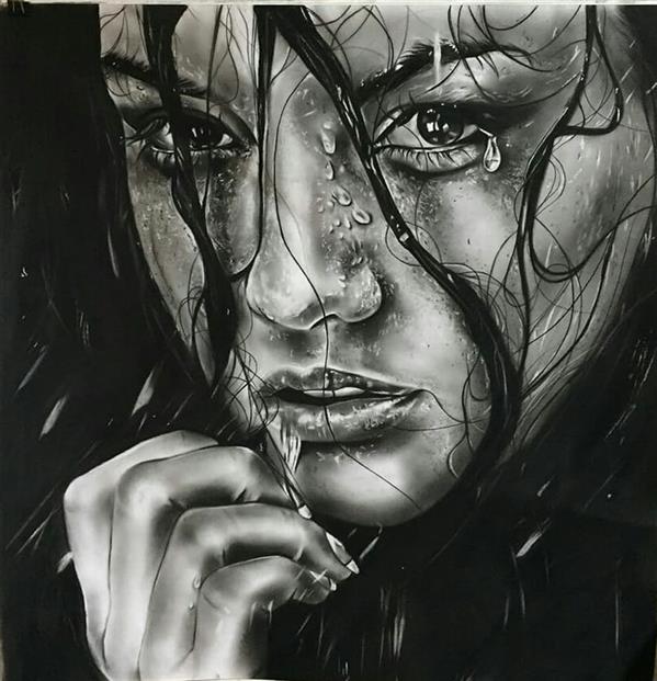 هنر نقاشی و گرافیک محفل نقاشی و گرافیک سمیه برهمنی چهره خیس
تکنیک سیاه قلم