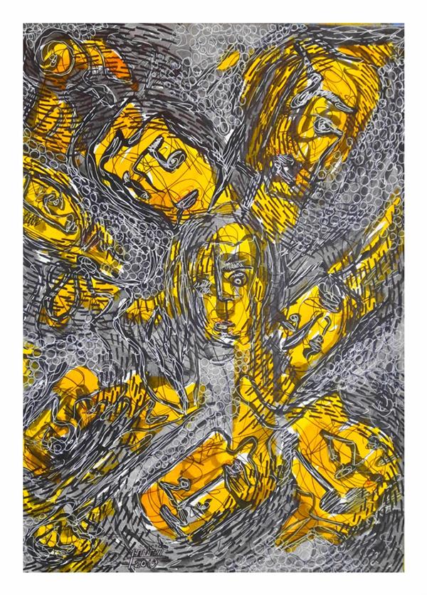 هنر نقاشی و گرافیک محفل نقاشی و گرافیک شقایق طیبی Painting by shaghayegh tayebi.35×25cm.mixedmedia on cardboard.2019