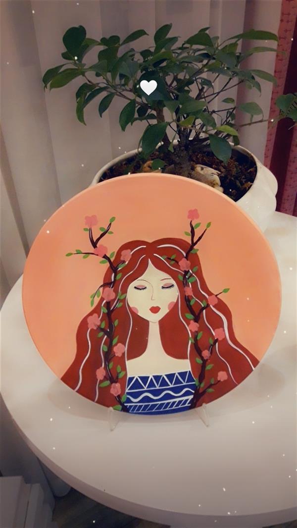 هنر نقاشی و گرافیک محفل نقاشی و گرافیک سارا اسنقی دیوارکوب سفالی 
