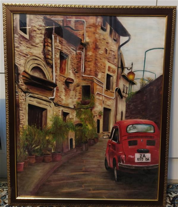 هنر نقاشی و گرافیک محفل نقاشی و گرافیک Painting road تابلو نقاشی پاستل گچی روی مقوای جیر
از محله های ایتالیا نقاشی شده است
و قیمت با قاب ذکر شده است .