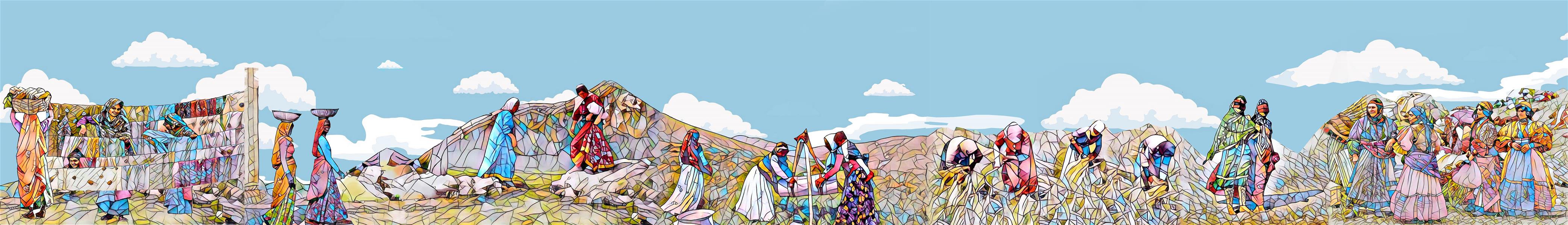هنر نقاشی و گرافیک محفل نقاشی و گرافیک سنا اوصانلو «خورشید و زن» برای ستایش از زنان زحمتکش سرزمینم خصوصا زنان روستایی و عشایر
