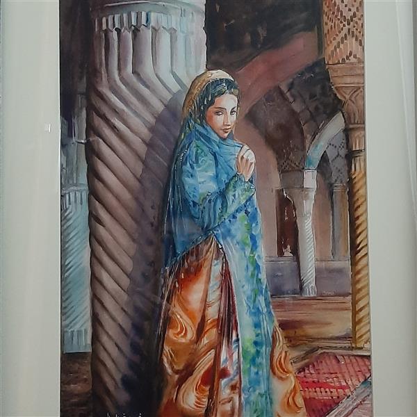 هنر نقاشی و گرافیک محفل نقاشی و گرافیک مرضیه برخوردار نقاشی آبرنگ همراه با قاب. 
اثر انتخابی در نمایشگاه فرانسه