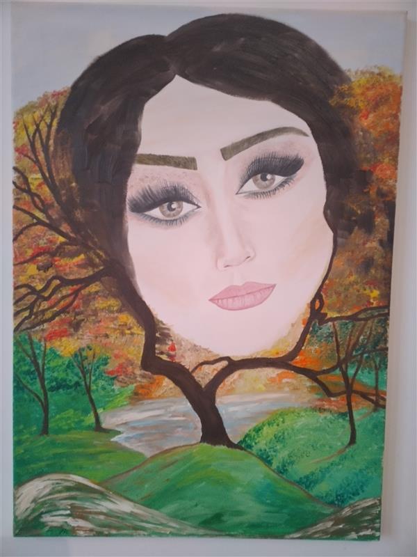 هنر نقاشی و گرافیک محفل نقاشی و گرافیک Nil ARia رنگ روغن سال ۹۹ خزان نیل آریا 