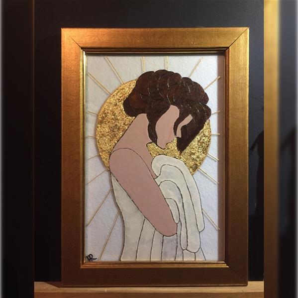 هنر نقاشی و گرافیک محفل نقاشی و گرافیک hurartgallrey تابلوی ویترای نقش برجسته طرح فرشته 