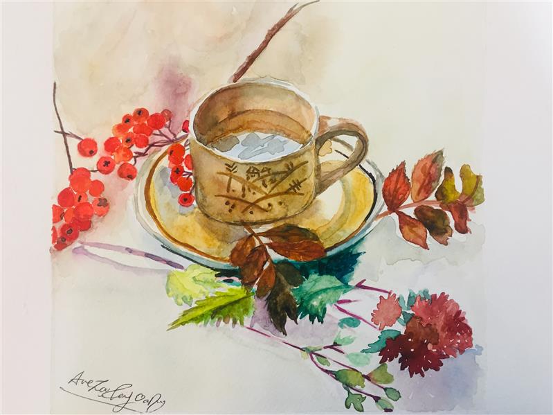 هنر نقاشی و گرافیک محفل نقاشی و گرافیک arezoo peyman قهوه شیرین #ابرنگ #قهوه