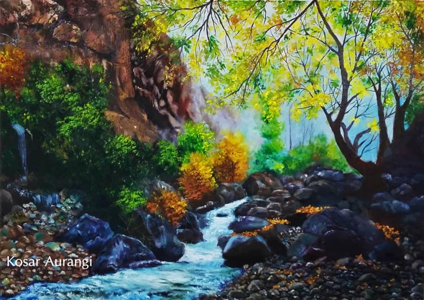هنر نقاشی و گرافیک محفل نقاشی و گرافیک هنرمند  رنگ روغن طبیعت 50x70