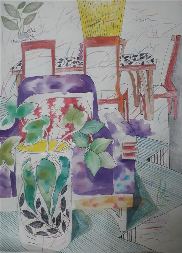 هنر نقاشی و گرافیک محفل نقاشی و گرافیک Mona ghaiemy میکسمدیا/۱۴۰۰/مبل خانه ات/مُناقیمی