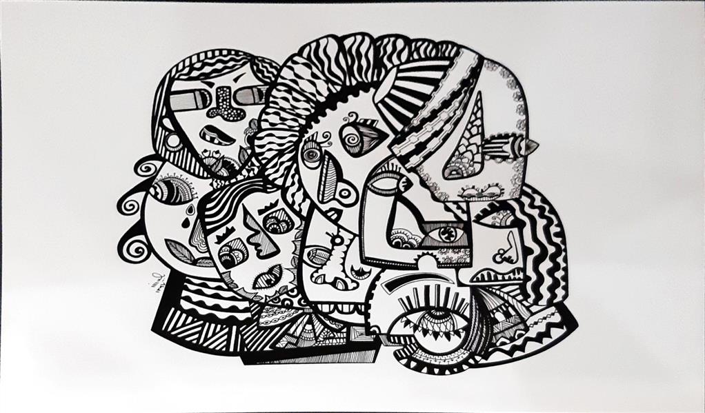 هنر نقاشی و گرافیک محفل نقاشی و گرافیک نسیبه میرشمسی #نسیبه_میرشمسی#راپید#طراحی#انتزاعی#گرافیک