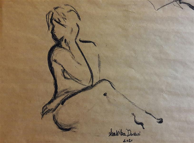 هنر نقاشی و گرافیک محفل نقاشی و گرافیک شکیبا داوریshakiba4460@ طراحی سرعتی با زغال