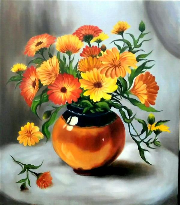 هنر نقاشی و گرافیک محفل نقاشی و گرافیک محبوبه جهانی تکنیک رنگ روغن 