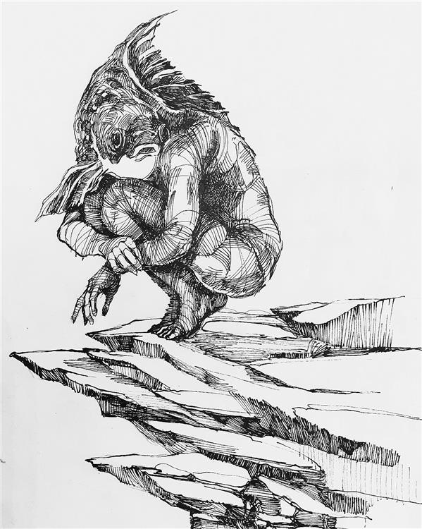 هنر نقاشی و گرافیک محفل نقاشی و گرافیک آیلین معتقدی عنوان: پری دریایی
تکنیک:راپید روی کاغذ 
سال خلق اثر: ۱۳۹۹