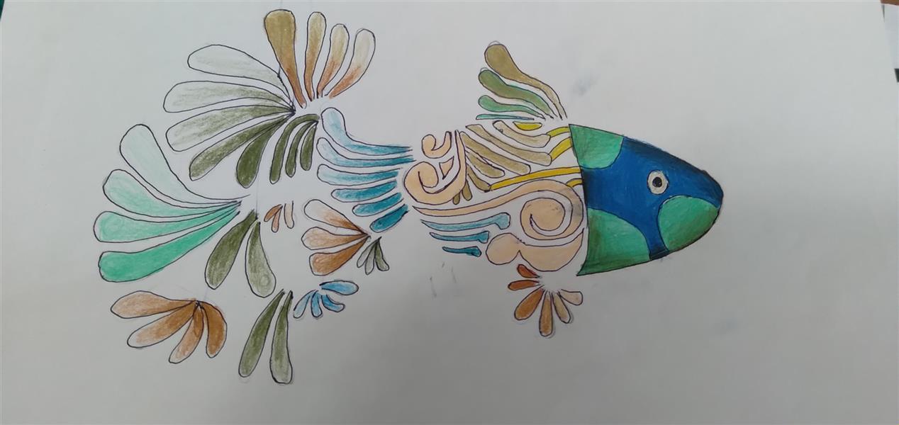 هنر نقاشی و گرافیک محفل نقاشی و گرافیک --- نقاشی ماهی رنگی حرفه ای