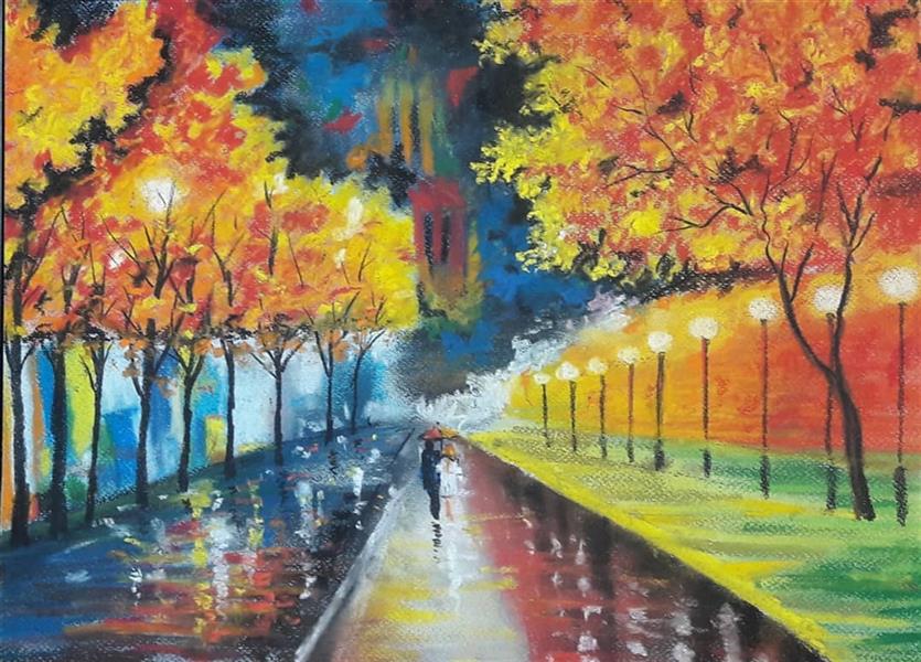 هنر نقاشی و گرافیک محفل نقاشی و گرافیک فاطمه مقدم راد پاییز
تکنیک پاستل