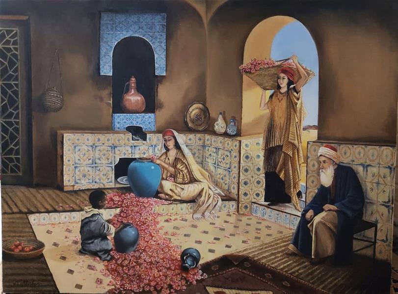 هنر نقاشی و گرافیک محفل نقاشی و گرافیک مریم عالی شأن نام اثر عطر گیری
#سبک_رئالیسم
#تکنیک_رنگ_روغن
#فروش_تابلوی-نقاشی_قدیمی 
سال ۹۵
