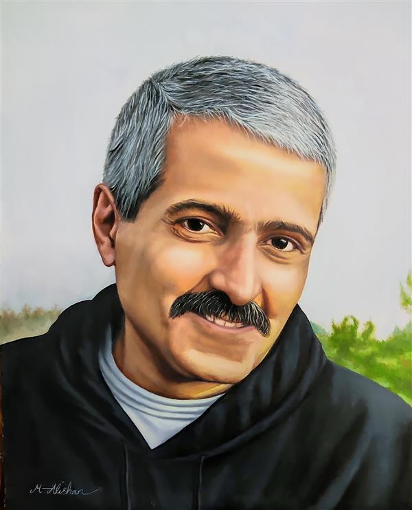 هنر نقاشی و گرافیک محفل نقاشی و گرافیک مریم عالی شأن پرتره فرهاد مهراد 
رنگ روغن روی بوم
#فرهادمهراد