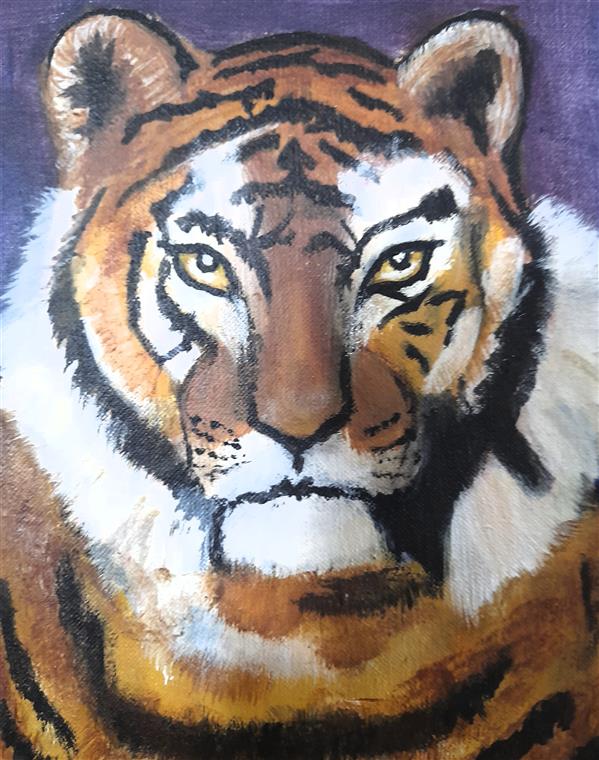 هنر نقاشی و گرافیک محفل نقاشی و گرافیک Fatemeh Ghayour  نقاشی ببر 
#angrytiger
#ببر 
#رنگ اکریلیک 
#نقاشی