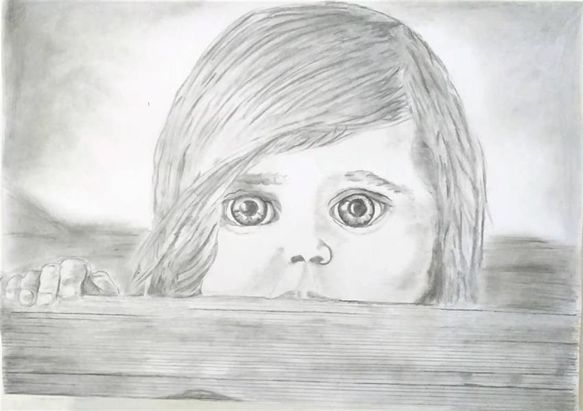 هنر نقاشی و گرافیک محفل نقاشی و گرافیک Mehdi تصویر چهره کودک با مداد۳۰/۵/۴۰۰
