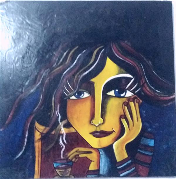 هنر نقاشی و گرافیک محفل نقاشی و گرافیک ساناز سپهری چسب چوب و گواش روی تخته