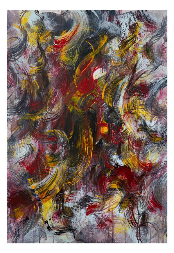 هنر نقاشی و گرافیک محفل نقاشی و گرافیک مریم جمالی گیسوان در آتش/ اکرلیک روی بوم/ ۲۰۲۴