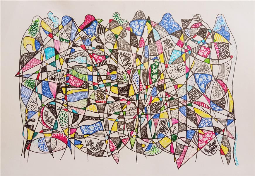هنر نقاشی و گرافیک محفل نقاشی و گرافیک Shahramsharareh نقاشی#راپید،مدادرنگی روی مقوا،از مجموعه:سایه های متنتن،شماره۱۰۷،شهرام شراره،۱۴۰۰