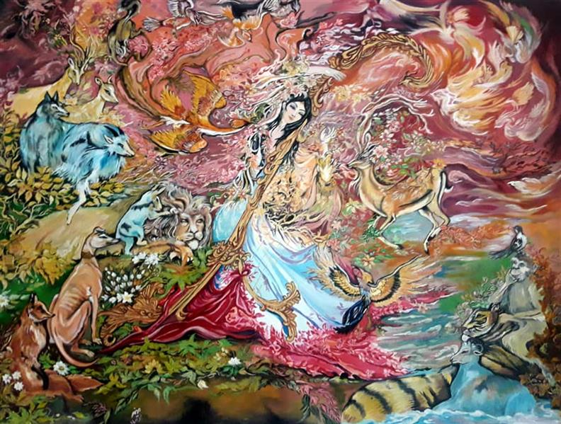 هنر نقاشی و گرافیک محفل نقاشی و گرافیک مرضیه جرسه سال خلق اثر: ۱۴۰۰
#نوای مهر#مینیاتور# رنگ روغن
اقتباس از اثر استاد #فرشچیان.