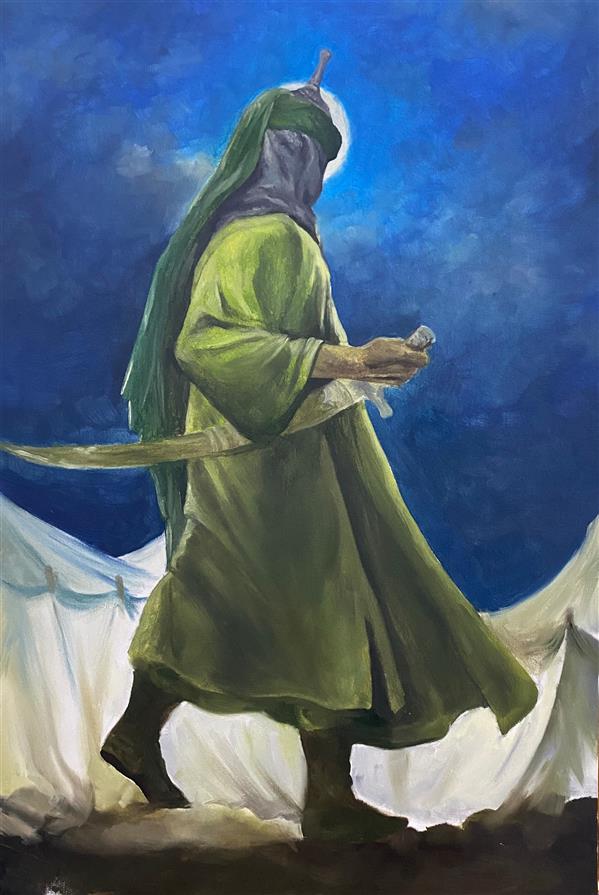 هنر نقاشی و گرافیک محفل نقاشی و گرافیک جواد مظفری (سپاه خیمه های بی سپاه)
رنگ روغن روی بوم