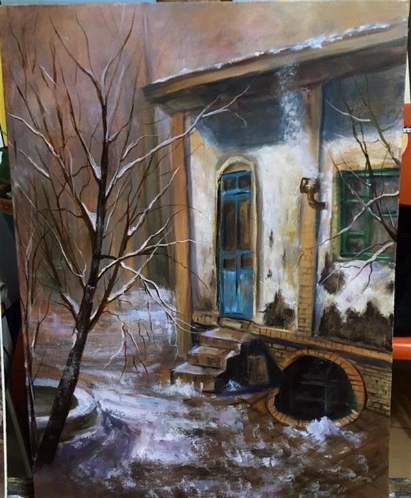 هنر نقاشی و گرافیک محفل نقاشی و گرافیک عظیم سبزی رنگ روغن