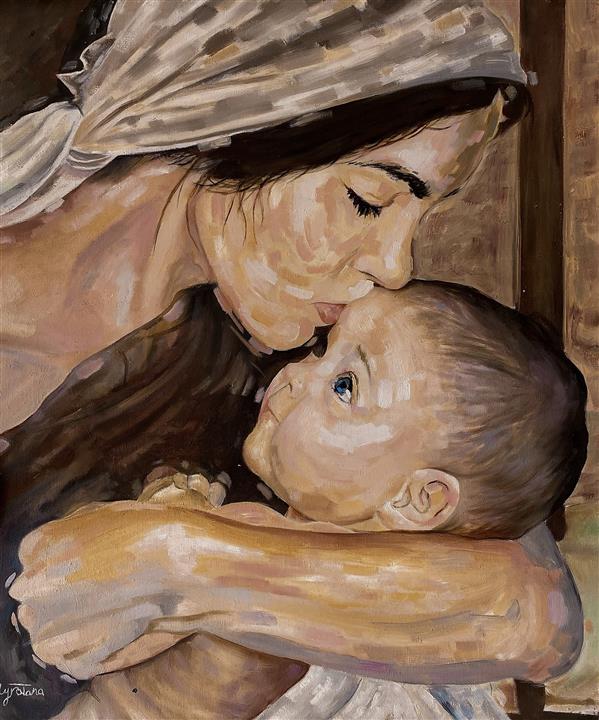 هنر نقاشی و گرافیک محفل نقاشی و گرافیک ایدا هجرانی #پرتره_مدرن #رنگ_روغن #۱۳۹۹ نام اثر مادر و توسط ایروتانا