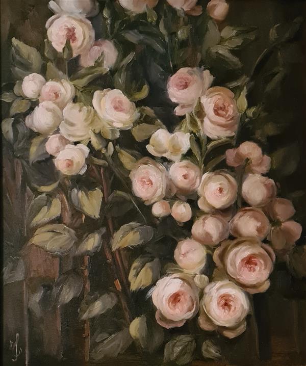 هنر نقاشی و گرافیک محفل نقاشی و گرافیک آتنا عسکری رنگ و روغن،۱۴۰۰،رز،اتنا