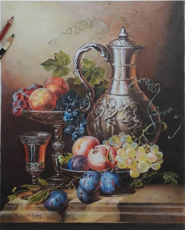 هنر نقاشی و گرافیک محفل نقاشی و گرافیک محبوبه خنجری نقاشی مداد رنگی،سال ۱۳۹۹،اثر محبوبه خنجری