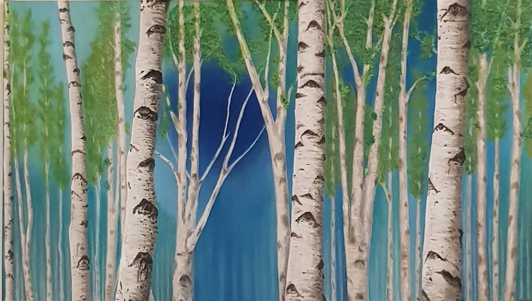 هنر نقاشی و گرافیک محفل نقاشی و گرافیک امیرحسین رنگ روغن روی بوم - سایز ۷۰×۱۲۰
دکوراتیو -
راهی به آسمانها 
#رنگ_روغن
#تابلو
#نقاشی
#دکوراتیو
#درخت