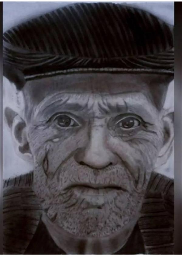 هنر نقاشی و گرافیک محفل نقاشی و گرافیک مریم حسینی پیرمرد روستایی