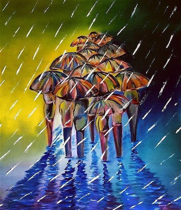 هنر نقاشی و گرافیک محفل نقاشی و گرافیک محدثه رنگ و روغن_ سال ۹۸ #رفتن #محدثه