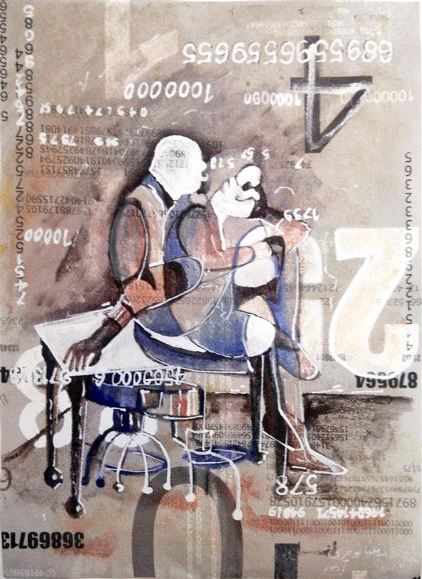 هنر نقاشی و گرافیک محفل نقاشی و گرافیک رعنا نویدی اکرولیک روی مقوا ،۱۴۰۱،بدون عنوان ،صاحب اثر رعنا نویدی 