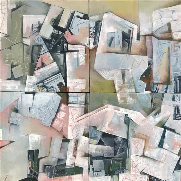 هنر نقاشی و گرافیک محفل نقاشی و گرافیک ارشاد رفتاری  #ترکیب مواد #بوم #۴لت ۴۰×۴۰س.م #۱۴۰۴
 #زندگی در تخریب.۲ #ارشادرفتاری