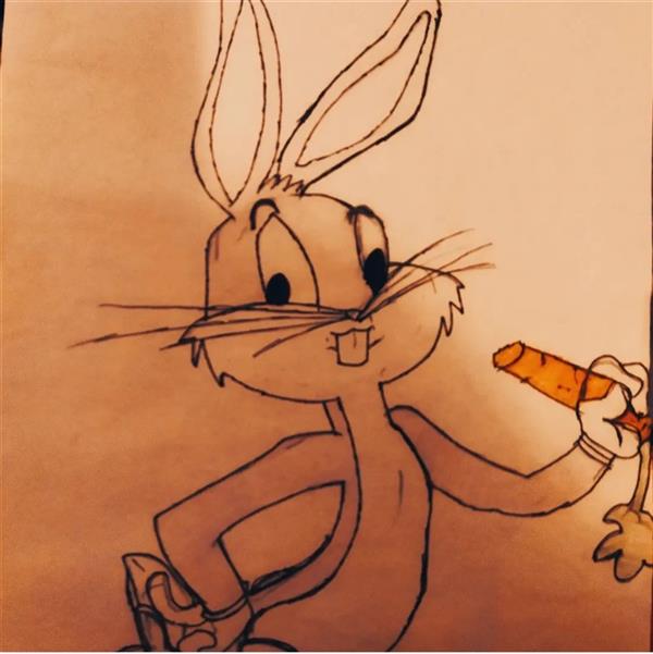 هنر نقاشی و گرافیک محفل نقاشی و گرافیک امیرمحمد جنانی  Bugs bunny  نام شخصیت کارتونی که خیلی ها با او خاطره دارن می‌باشد. این اثر بیشتر مناسب برای نوجوانان و کودکان علاقه مند به کارتون می باشد.
از این اثر 6 عدد وجود دارد.
