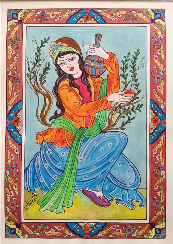 هنر نقاشی و گرافیک محفل نقاشی و گرافیک غلامرضا پروینی مینیاتور آکریلیک روی کاغذ اشتاین‌باخ
