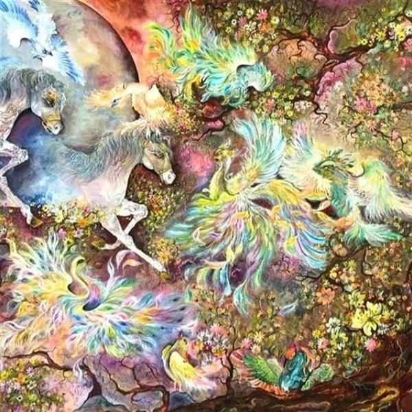 هنر نقاشی و گرافیک محفل نقاشی و گرافیک دکترالهه عباسیان نقاش معاصرایران رونمایی از اثر هنرمند معاصر ایران خانم الهه عباسیان در شبکه ی جام جم