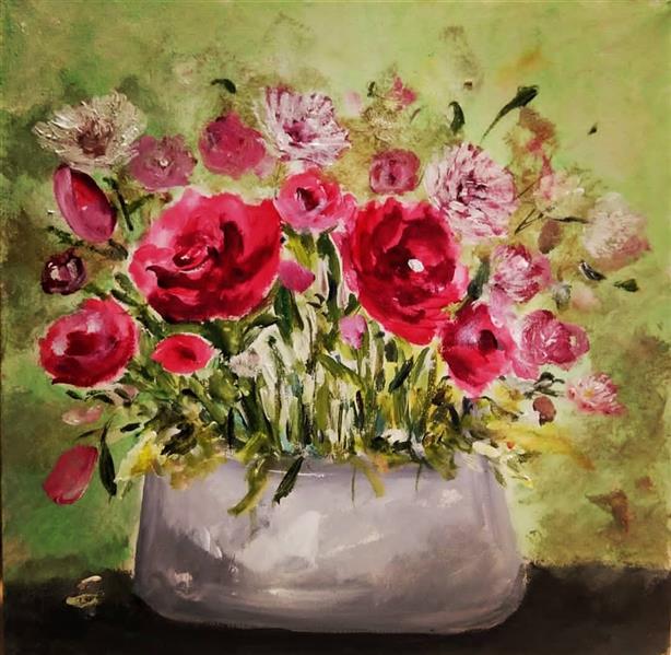 هنر نقاشی و گرافیک محفل نقاشی و گرافیک Azar rezanezhad #flowers#2021#azarrezanezhad