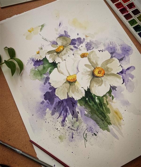 هنر نقاشی و گرافیک محفل نقاشی و گرافیک راضیه کارگر نقاشی آبرنگ راضیه کارگر
