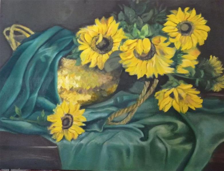 هنر نقاشی و گرافیک محفل نقاشی و گرافیک طیبه نادری بنی نقاشی رنگ روغن 1399.طیبه نادری