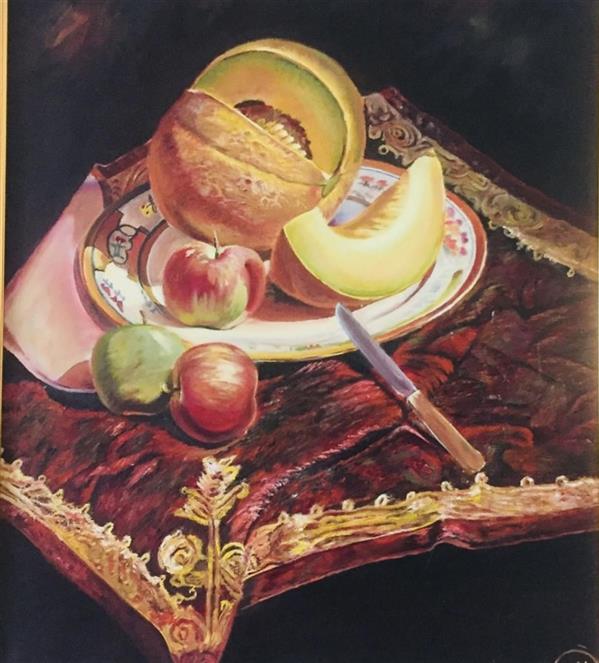 هنر نقاشی و گرافیک محفل نقاشی و گرافیک Nazanin omid رنگ روغن،تابلوی طالبی زنده
