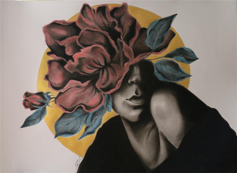 هنر نقاشی و گرافیک محفل نقاشی و گرافیک مریم ابراهیم زاد نامی #مداد_کنته #اکرلیک #مداد_رنگی #زن
نام اثر: ذهن زیبا
سال خلق اثر: 1401