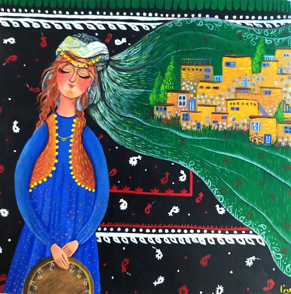 هنر نقاشی و گرافیک محفل نقاشی و گرافیک Mina_ akbarii متریال :# آکرلیک 
هنرمند: مینا اکبری 
تابلو تصویرسازی شخصی( کوردواری)
#کردستان