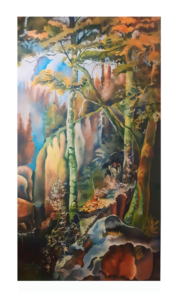هنر نقاشی و گرافیک محفل نقاشی و گرافیک پریا احمدی تابلو رنگ روغن طبیعت 
ابعاد 50*90
در این تابلو از باکیفیت ترین بوم مرغوب ترین رنگ  استفاده شده است