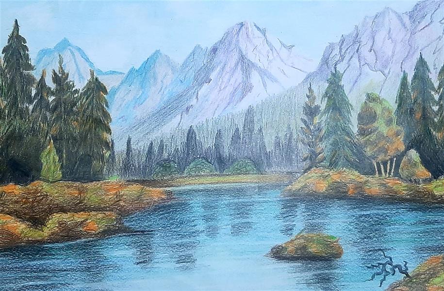 هنر نقاشی و گرافیک محفل نقاشی و گرافیک محدثه عباسی نقاشی مداد رنگی با منظره طبیعت ۳۰×۲۰
محدثه عباسی 
#منظره #مداد_رنگی #نقاشی