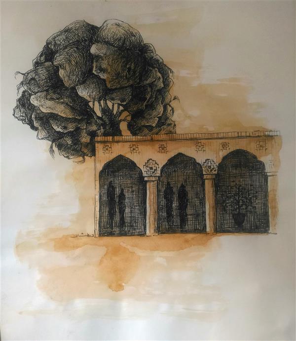 هنر نقاشی و گرافیک محفل نقاشی و گرافیک ab-derakhshan #راپید #آبرنگ 30*40 #آدمک ها