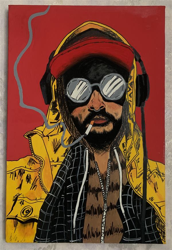 هنر نقاشی و گرافیک محفل نقاشی و گرافیک جیا گواش روی بوم #گواش